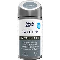 Boots Calcium With Vitamins D & K - 60 Tablets