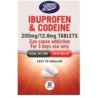 Boots Ibuprofen And Codeine 200 Mg/12.8 Mg Tablets - 32 Tablets