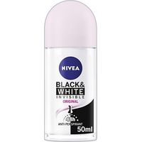 NIVEA Invisible Black & White Clear 48hr Anti-Perspirant Deodorant Roll-On 50ml