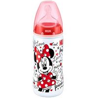NUK First Choice Mickey & Minnie 300ml Baby Feeding Bottles In Red With Silicone Teat Size 2
