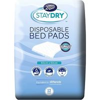 Boots Pharmaceuticals Staydry Disposable Bed Pads - 12 Pack