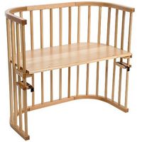 Babybay Bedside Cot With Baby Mattress & Side Rail - Beech