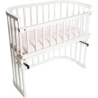 Babybay Bedside Cot With Baby Mattress & Side Rail - White