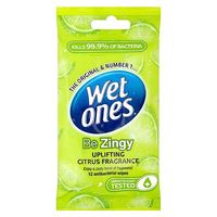 Wet Ones 'Be Zingy' Uplifting Anti-bacterial Wipes 12 Pack