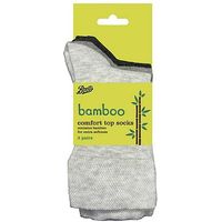 Boots Bamboo Comfort Top Socks Grey X3