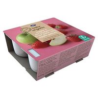 Boots Baby Organic Apple & Strawberry Fruit Pots With Apple Pieces Stage 2 7months+ 4x100g
