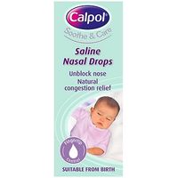 Calpol Soothe & Care Saline Nasal Drops - 10ml