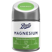 Boots Magnesium 375 Mg - 60 2 A Day Tablets