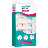 Safe & Sound Extra Push-button Large 7 Day Pill Box With Braille