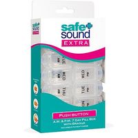 Safe&Sound Extra Push Button AM/PM 7 Day Pill Box With Braille