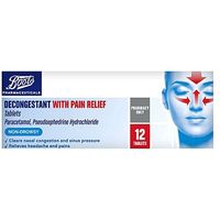 Boots Decongestant With Pain Relief - 12 Tablets