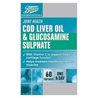 Boots COD LIVER OIL & GLUCOSAMINE SULPHATE 60 Capsules