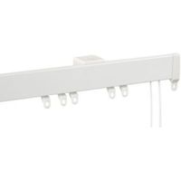Contour Corded White Metal Fixed Length Curtain Track (L)2700mm
