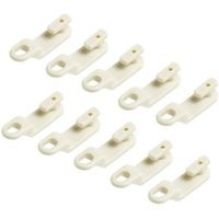 Contour White Plastic Glide Hook (L)8mm Pack Of 10