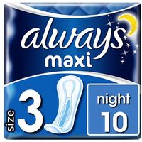 Always Maxi Night Sanitary Towels X 10 Pads