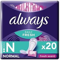 Always Dailies Pantyliners Normal Individually Wrapped With Gentle Fresh Scent 20 Liners
