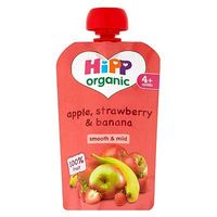 HiPP Organic Apple, Strawberry & Banana 4+ Months 100g