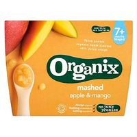 Organix Mashed Apple & Mango 7+ Months Stage 2 4 X 95g
