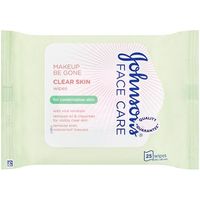 Johnson's Face Care Makeup Be Gone Clear Skin Wipes 25s
