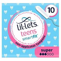 Lil-Lets Teens Non-Applicator Tampons Super 10 Pack