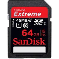 SanDisk Extreme Secure Digital Memory Card- 64GB - Class 10