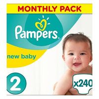Pampers New Baby Nappies Size 2 Monthly Pack - 240Nappies