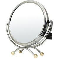 Danielle Creations Vanity Mirror In Chrome Finish With Gold Decoration