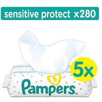 Pampers Sensitive Baby Wipes 5 Packs 280 Wipes (5x56Pack)