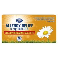 Boots Allergy Relief 4mg Tablets Chlorphenamine Maleate - 30 Tablets (6 Years +)