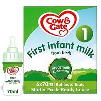Cow & Gate 1 First Infant Milk From Newborn Starter Pack