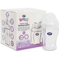 Boots Baby Wide Necked Feeding Bottles 260ml- X4