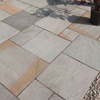 Rustic Grey Natural Sandstone Mixed Size Paving Pack (L)4905mm (W)3980mm 19.52 M²