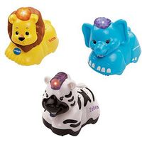 Toot-Toot Animals 3 Pack Elephant, Zebra And Lion