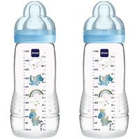 MAM 330ml Baby Feeding Bottles X 2- Blue