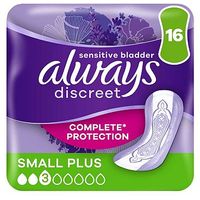 Always Discreet Incontinence Pads Small Plus X 16