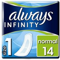 Always Infinity Sanitary Towels Normal No Wings 14x Towels