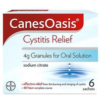CanesOasis Cystitis Relief Cranberry Flavour Oral Solution - 6 Sachets