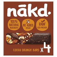 Nakd Wholefood Cocoa Orange 35g Bars 4 X 35g