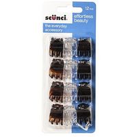 Scunci Jaw Hair Clips 12s