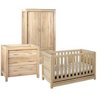 Tutti Bambini Milan 3 Piece Room Set (Cot, Chest, Wardrobe) - Reclaimed Oak Finish