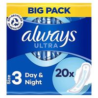Always Ultra Night (Size 3) Sanitary Towels Wings 20 Pads