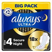 Always Ultra Secure Night Sanitary Towels X 18 Pads