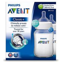 Philips Avent Classic+ 2 Feeding Bottles 1m+ 260ml