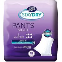Boots Staydry Night Pants Large - 10