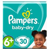 Pampers Baby-Dry Size 6+ Essential Pack 30 Nappies