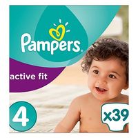Pampers Active Fit Size 4, 39 Nappies, 8-16kg,With Magical Pods