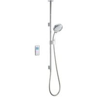 Mira Vision Pumped Ceiling Fed White & Chrome Effect Thermostatic Digital Mixer Shower