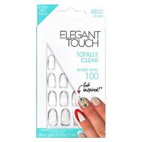 Elegant Touch Totally Clear - Short Oval Nails 100