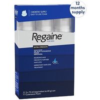 Regaine For Men Extra Strength Scalp Foam 5% W/w Cutaneous Foam - 12 Months Supply