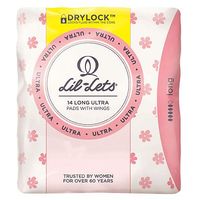 Lil-Lets Drylock Ultra Pads With Wings Long 14 Pack